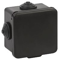 Изображение Коробка распаячная ОП 65х65х50мм с гермовводами 4 входа IP54 черн. KOR-65-65-50-4g-B Эра Б0061797 