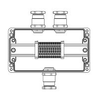Изображение Коробка взрывозащищенная клеммная из полиэстера TBE-P-04-(12xCBC.2)-2xKH3MHK(A)-1xKH3MHK(C)1Ex e IIC Т5 Gb / Ex tb IIIC T95град.C DbIP66/КЗ DKC 1231.041.22.1259 