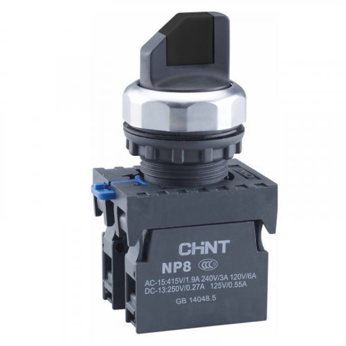 Изображение Переключатель без подсветки NP8-20X/382 3 полож. черн. 2НО IP65 (R) CHINT 578769 