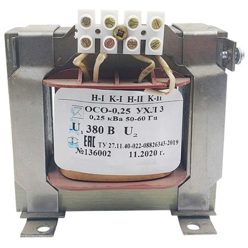Изображение Трансформатор ОСО-0.25 УХЛ3 380/24. IP00 Электротехник ET052251 