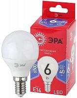 Изображение Лампа светодиодная P45-6W-865-E14 R (диод шар 6Вт холодн. E14) (10/100/3600) Эра Б0045356 