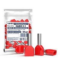 Изображение Наконечник штыревой втулочный изолированный двойной НШВИ(2) 1.0-10 TOKOV ELECTRIC TKE-NSVI2-1.0-10-C13/50 