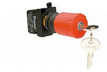 Изображение Кнопка аварийная с ключем (1НЗ) (CP) EMAS CP200EA30 