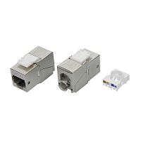 Изображение Модуль Keystone RJ45 CAT6A экранир. 90град. (форм-фактор S19) серебр. DKC RNK6AF90TL 