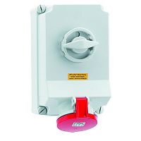 Изображение Розетка 63А 5п 6ч 400В IP44 260х160мм с блокировк. Bals 16603 