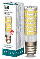 Изображение Лампа светодиодная Corn 7Вт капсульная 4000К нейтр. бел. E14 230В керамика IEK LLE-Corn-7-230-40-E14 