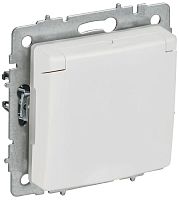 Изображение Розетка BRITE РСбш10-3-44-БрАБ 16А IP44 с заземл. защ. шторки с крышкой механизм арктич. бел. IEK BR-R16-16-44-K91 