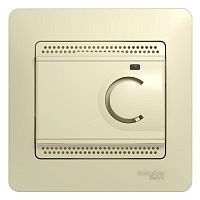 Изображение Термостат Glossa электронный для теплого пола с датчиком +5град.C +50град.C 10А в сборе беж. SchE GSL000238 