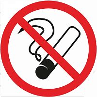 Изображение Табличка ПВХ информационный знак "Курить запрещено" 200х200мм Rexant 56-0035-2 