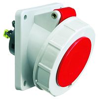 Изображение Розетка встраиваемая 32А 4п 6ч 400В IP67 наклонная 85х85 Quick Connect Bals 12821 