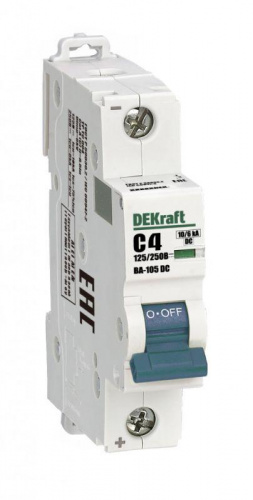 Изображение Автомат  DEKraft ВА-105  1Р  4А  тип C  10кА  на DIN-рейку  13376DEK 