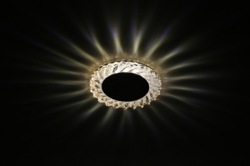 Изображение DK LED 15 CHP/WH Светильник ЭРА светодиодный круглый "белая подсветка" 3+3W шампань/белый (40/960)  Б0036496 