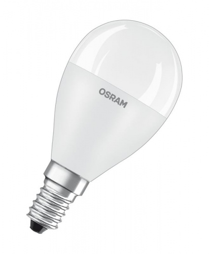 Изображение Лампа светодиодная LED 8Вт E14 CLP75 белый, матов.шар OSRAM 4058075210837 (упак.10 шт.) 