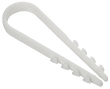 Изображение Дюбель-хомут 11х18мм для круглого кабеля нейлон бел. (уп.100шт) GENERICA UDH13-11-18-100-K01-G 