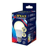 Изображение Лампа светодиодная LED-A60 16W/3000K/E27/FR PLP01WH Яркая мат. картон Uniel UL-00005033 