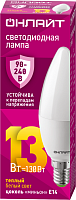 Изображение Лампа светодиодная 90 538 OLL-C37-13-230-2.7К-E14-FR PRO 90-240В ОНЛАЙТ 90538 