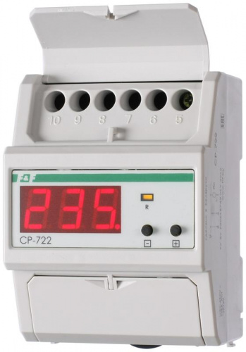 Изображение Реле контроля напряжения CP-722 (50-450В 75А 4.5мод. монтаж на DIN-рейке)(аналог УЗМ) F&F EA04.009.009 