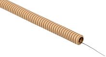 Изображение Труба гофрированная ПВХ d25мм с протяжкой сосна (уп.100м) ELASTA IEK ET-TG21-121-025-100-K34 