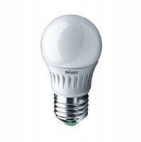 Изображение Лампа светодиодная 61 253 NLL-P-G45-5-230-6.5K-E27 5Вт шар матовая 6500К холод. бел. E27 425лм 220-240В NAVIGATOR 61253 