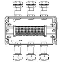 Изображение Коробка взрывозащищенная клеммная из алюминия TBE-A-14-(20xCBC.4)-3xKH2MHK(A)-3xKH2MHK(C)1Ex e IIC Т5 Gb / Ex tb IIIC T95град.C Db IP66 DKC 1201.141.22.11G 