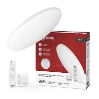 Изображение Светильник светодиодный NEO SIMPLE-95RC-WH 95Вт 3000-6500К 7600лм 230В 460х67мм с пультом ДУ бел. IN HOME 4690612060897 