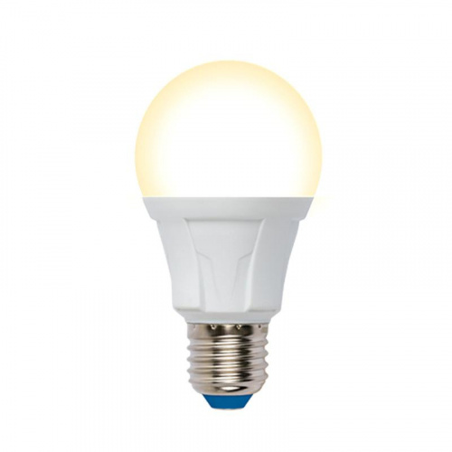 Изображение Лампа светодиодная LED-A60 12W/3000K/E27/FR/DIM PLP01WH Яркая диммир. мат. картон Uniel UL-00004290 