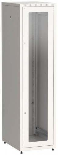 Изображение Шкаф сетевой LINEA E 47U 600х800мм стекл. передняя дверь задняя металлическая сер. ITK LE35-47U68-GM 