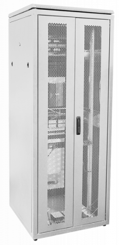 Изображение Шкаф сетевой LINEA N 24U 800х800мм распашная перф. передняя дверь задняя перф. сер ITK LN35-24U88-2PP 