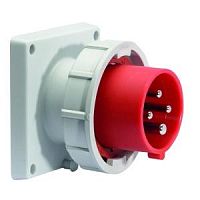 Изображение Вилка встраиваемая 16А 4п 3P+PE 6ч 400В IP67 фланец 85х85 Bals 28101 