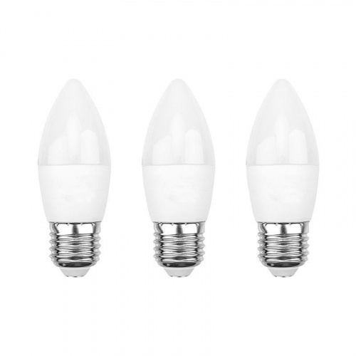Изображение Лампа светодиодная 9.5Вт CN свеча 6500К E27 903лм (уп.3шт) Rexant 604-204-3 