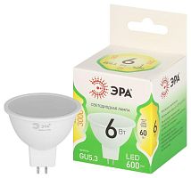Изображение Лампа светодиодная GREEN LINE MR16-6W-830-GU5.3 GL 6Вт софит 3000К свет тепл. GU5.3 Эра Б0067076 