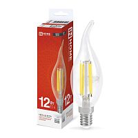 Изображение Лампа светодиодная филаментная LED-СВЕЧА НА ВЕТРУ-deco свеча на ветру прозрачная 12Вт 230В E14 4000К 1350лм IN HOME 4690612056005 