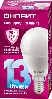 Изображение Лампа светодиодная 90 426 OLL-G45-13-230-6.5K-E14-FR ОНЛАЙТ 90426 