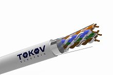 Изображение Кабель витая пара F/UTP 4х2х24AWG(0.51мм) кат.5E PVC TOKOV PRO Fluke tested (м) TOKOV Eletrcic TKP-C06-F42-5E-305-PVC 