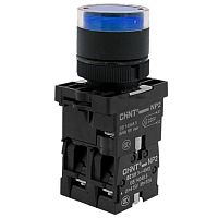 Изображение Кнопка управления NP2-BW3661 плоская 1НО AC/DC230В(LED) IP40 (R) син. CHINT 574695 