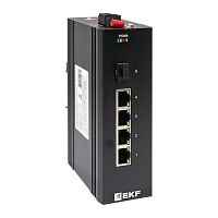 Изображение Промышленный неуправляемый коммутатор U-1GX/SFP-4GTP, 1 порт 1000Base-X SFP, 4 порта 10/100/1000Base-T(X) RJ45 c PoE, монтаж на динрейку TSX EKF TSX-U-1GX/SFP-4GTP 