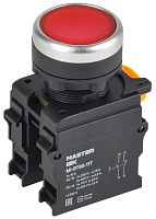 Изображение Кнопка d22мм 1НО+1НЗ MASTER с фиксацией красн. IEK MI-BT60-11T-3-21-K04 