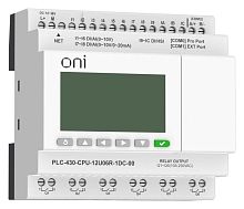 Изображение Модуль ЦПУ ПЛК 430 4 DI 6 UI (0-10В/DI) 2 UI (0-10В/0-20мА/DI) 6 RO 24В DC с Ethernet портом с экраном ONI PLC-430-CPU-12U06R-1DC-00 