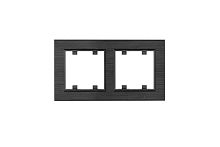 Изображение Рамка 2-м Karea LINE STAR дым. металлик Makel 86050702 