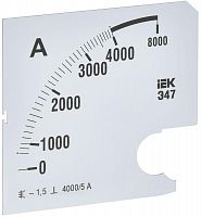 Изображение Шкала сменная для амперметра Э47 4000/5А-1.5 96х96мм IEK IPA20D-SC-4000 