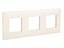 Изображение Рамка 3-пост. декор по эскизу цвет бежевый матовый, пластик горизонт. и вертик., IP20 DKC  4405906 