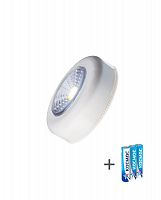 Изображение Фонарь-подсветка 1Вт COB LED 3xAAA (R03) корпус ABS-пластик бел. самокл. поверхность в комплекте двустор. скотч КОСМОС KOC305B 