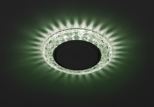 Изображение DK LD24 GR/WH Светильник ЭРА декор cо светодиодной подсветкой Gx53, зеленый (50/1000)  Б0029634 