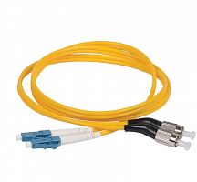 Изображение Патч-корд оптический коммутационный переходной для одномодового кабеля (SM); 9/125 (OS2); FC/UPC-LC/UPC; двойного исполнения (Duplex); LSZH (дл.1м) ITK FPC09-FCU-LCU-C2L-1M 