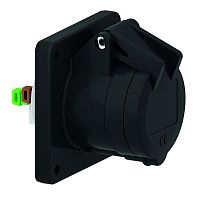 Изображение Розетка панельная 16А 3п 2P+PE 230-380В IP44 Quick Connect черн. Bals 130269 