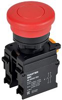 Изображение Кнопка "Грибок" d22мм 1НО+1НЗ MASTER без фиксации красн. IEK MI-BG60-11M-3-21-K04 