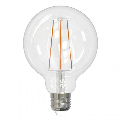 Изображение Лампа светодиодная LED-G95-10W/4000K/E27/CL PLS02WH прозр. колба бел. свет 4000К упак. картон Uniel UL-00004863 