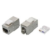 Изображение Модуль Keystone RJ45 CAT6 экранир. 90град. (форм-фактор S19) серебр. DKC RNK6F90TL 