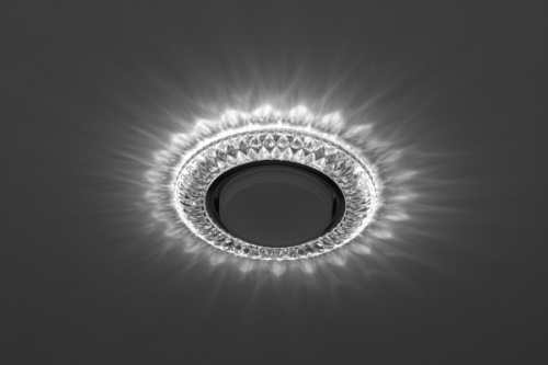 Изображение DK LD23 SL/WH Светильник ЭРА декор cо светодиодной подсветкой Gx53, прозрачный (50/800)  Б0029627 