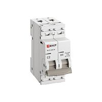 Изображение Выключатель автоматический модульный 2п C 2А 6кА ВА 47-63N DC PROxima EKF M63DC622C 